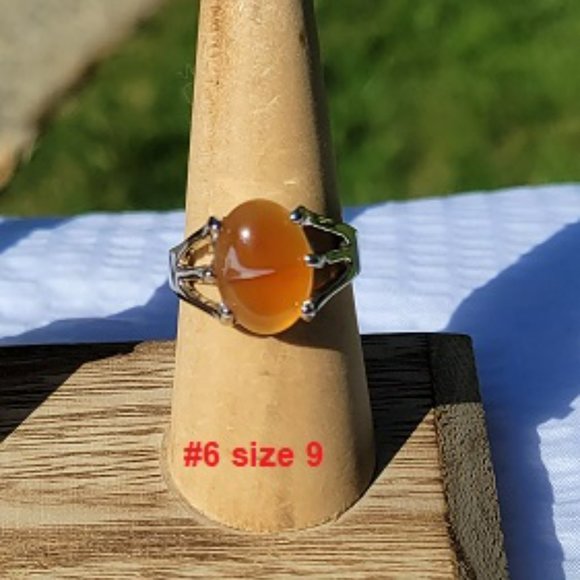 Carnelian Gemstone Rings - Picture 7 of 10
